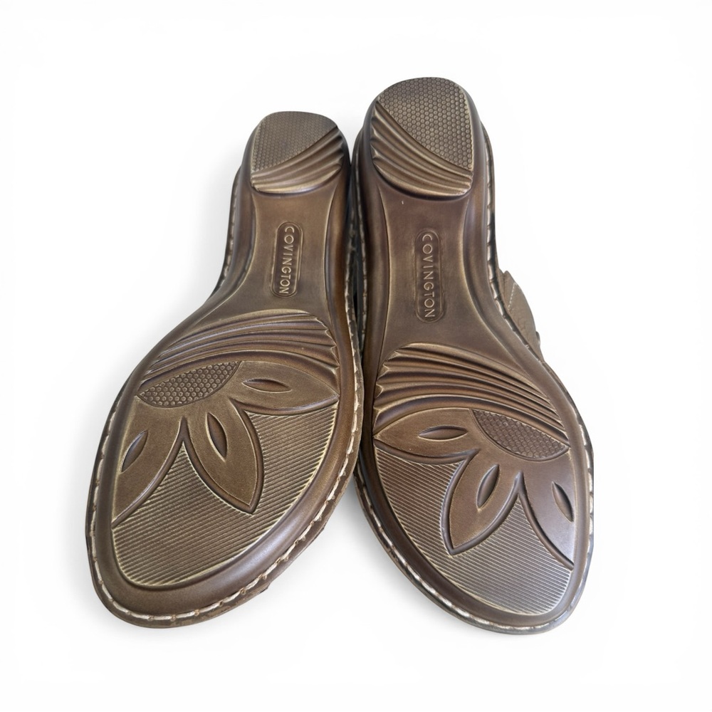 Covington Heather Bronze Leather Fisherman Comfort Slip On Slide Wedge Sandals 8 - Picture 6 of 12